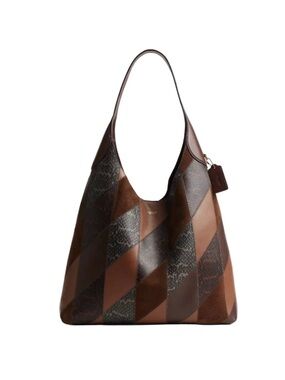Coach Brooklyn Shoulder Bag 39 With Snakeskin Patchwork in colour maple multi